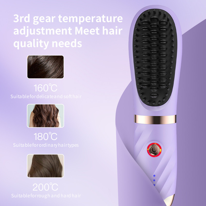Jual US Plug Straight Hair Comb 3rd Gear Adjustment Mini Ionic Hot Comb ...