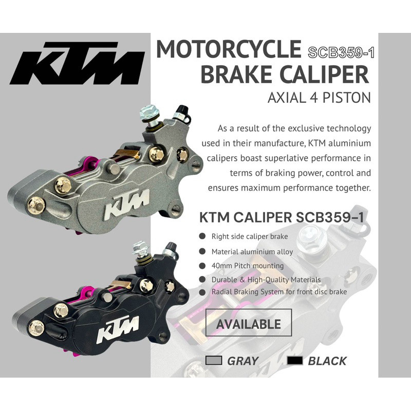 Jual KALIPER BIGPOT 4 PISTON KALIPER AXIAL KTM ( KIRI DAN KANAN ...