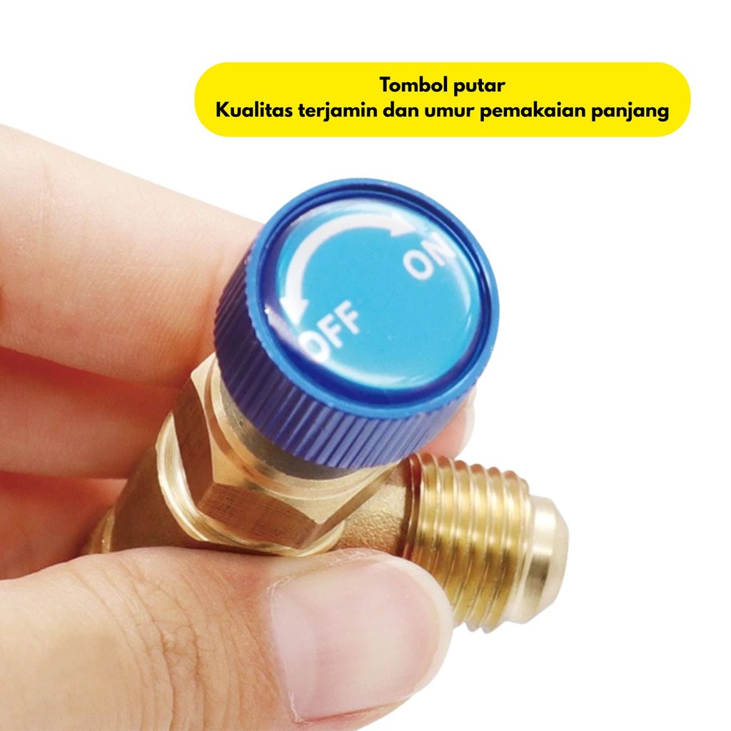 Jual Adaptor Nepel Kran Freon R22 Isi Freon AC Mobil Adaptor Pengaman ...