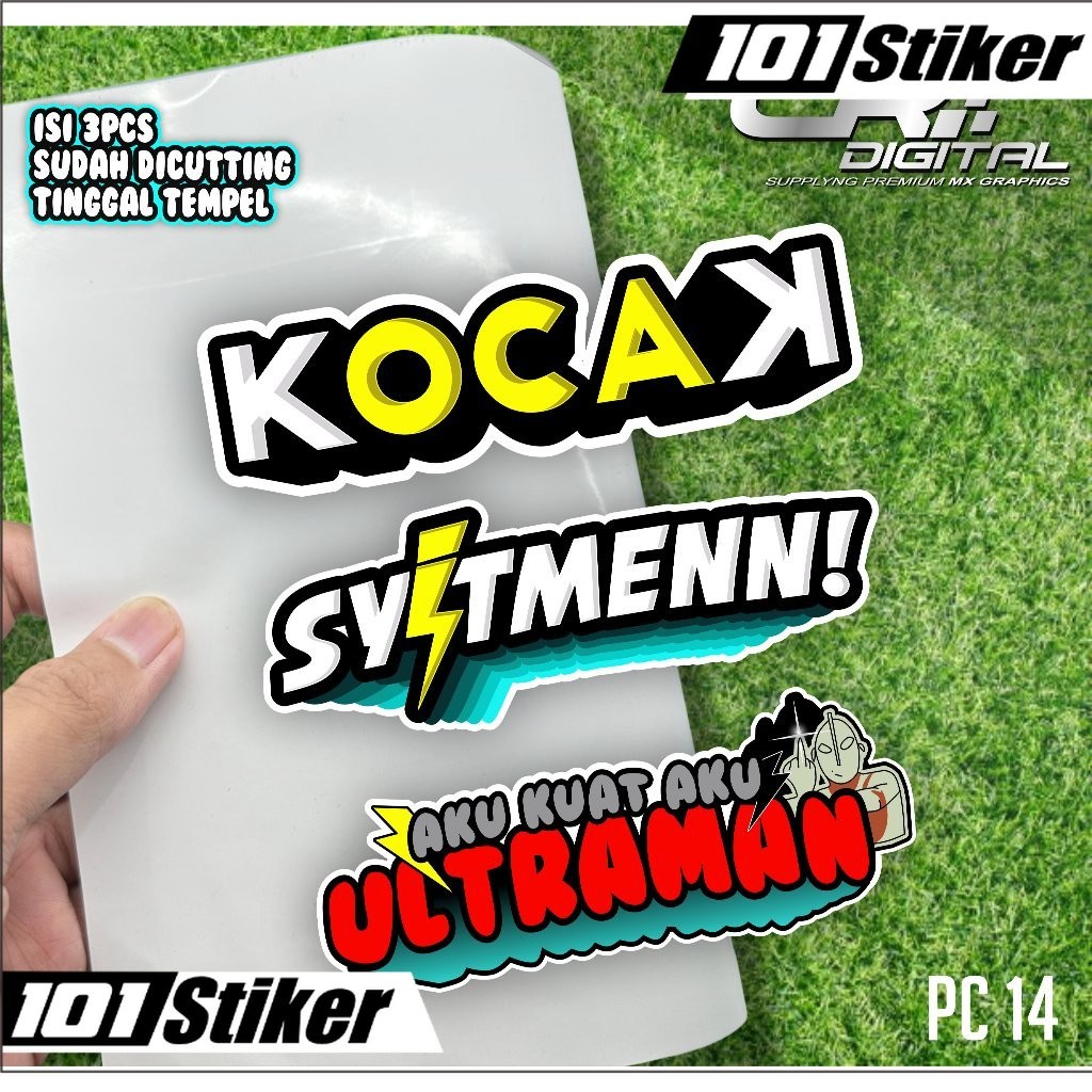 Jual Sticker Pack isi 3pcs Sticker Udah Di potong Sticker KOCAK ...