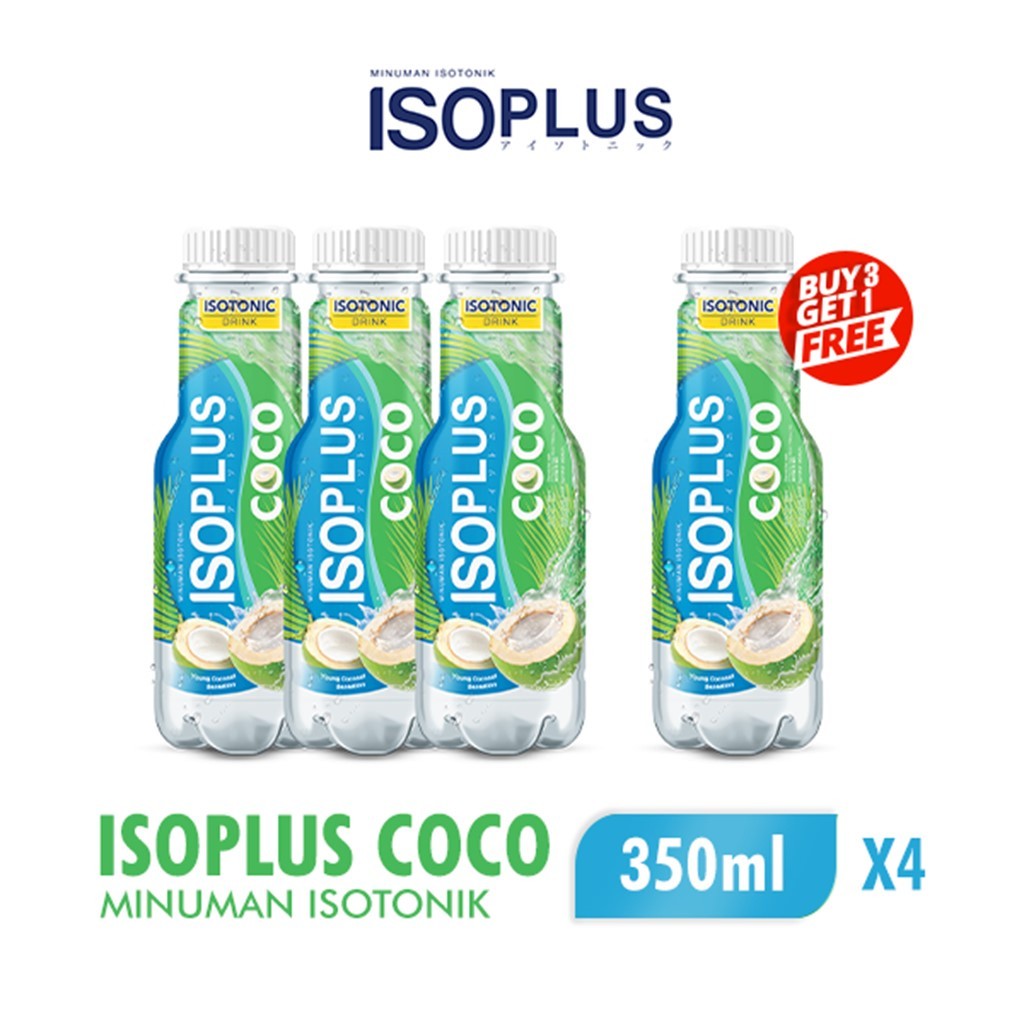 Jual Isoplus Coco Botol 350 ml x4 | Shopee Indonesia