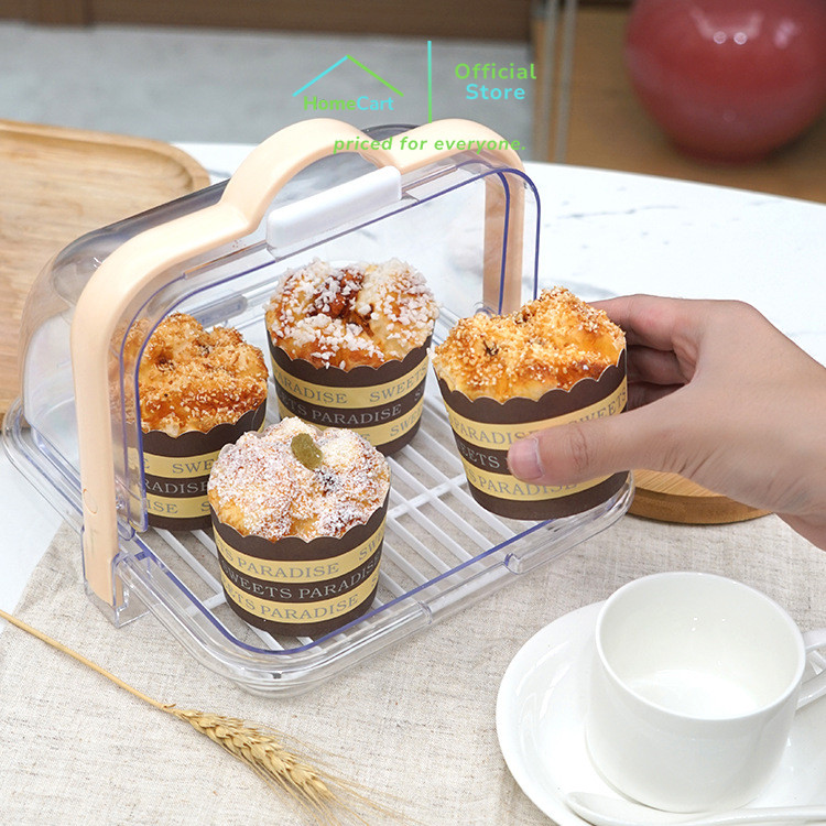 Jual Homecart Kotak Kue dan Roti Tempat Penyimpanan Roti Wadah Saji ...