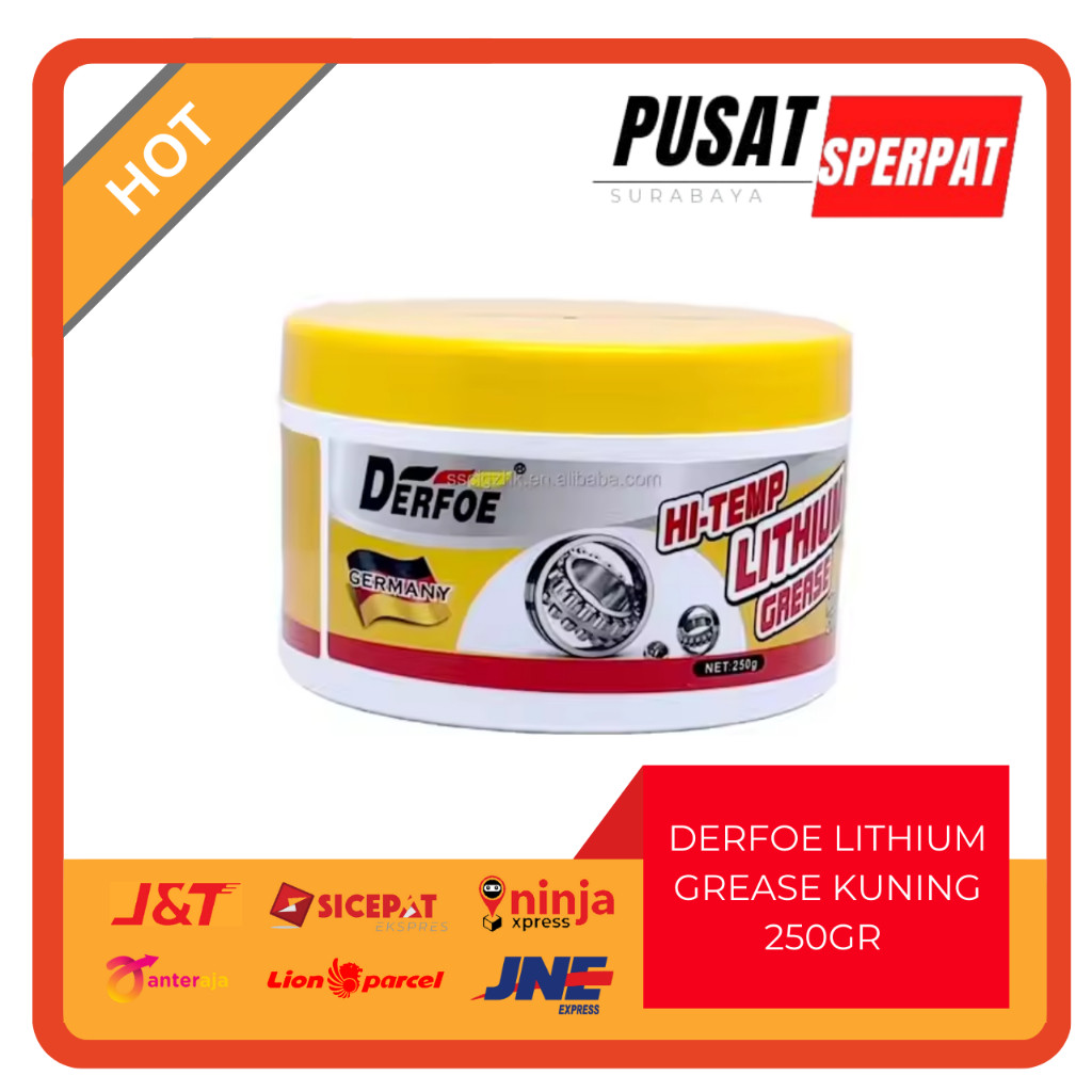 Jual DERFOE - derfoe grease hi-temp lithium grease 250g kuning ...