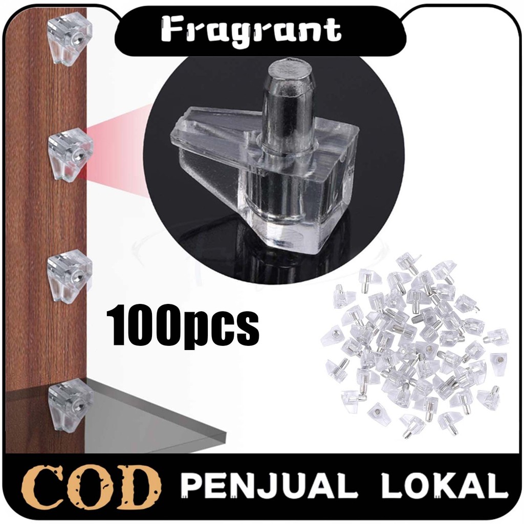 Jual 100pcs Pen Besi Ambalan Penyangga Kayu kaca Lemari Cabinet / Pin ...