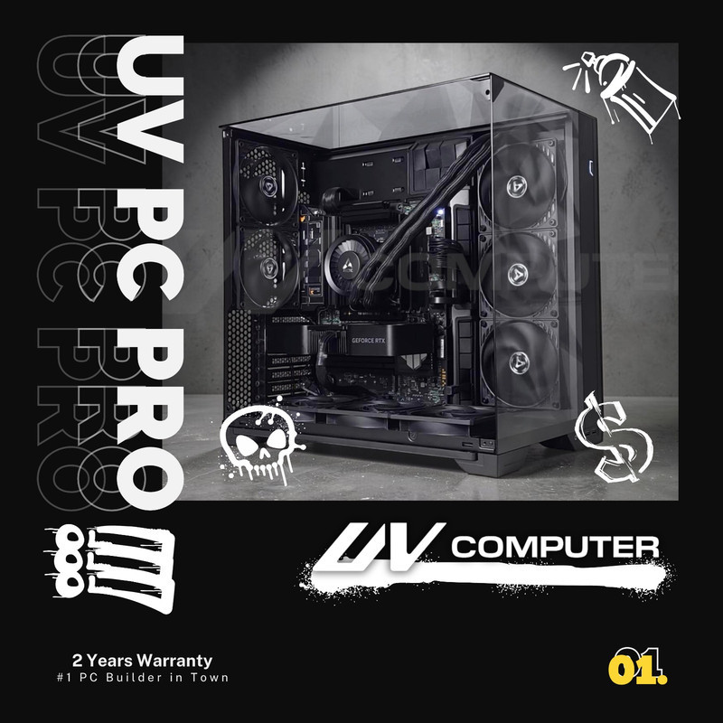 Jual UV PRO PC Nvidia RTX 5060 8GB | AMD Ryzen 7 7800X3D | DDR5 2x8GB ...