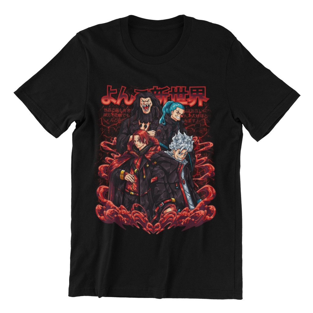 Jual Baru BA228 Kaos Akagami Shanks Topi Merah Bajak Laut Luffy Gear 5 ...