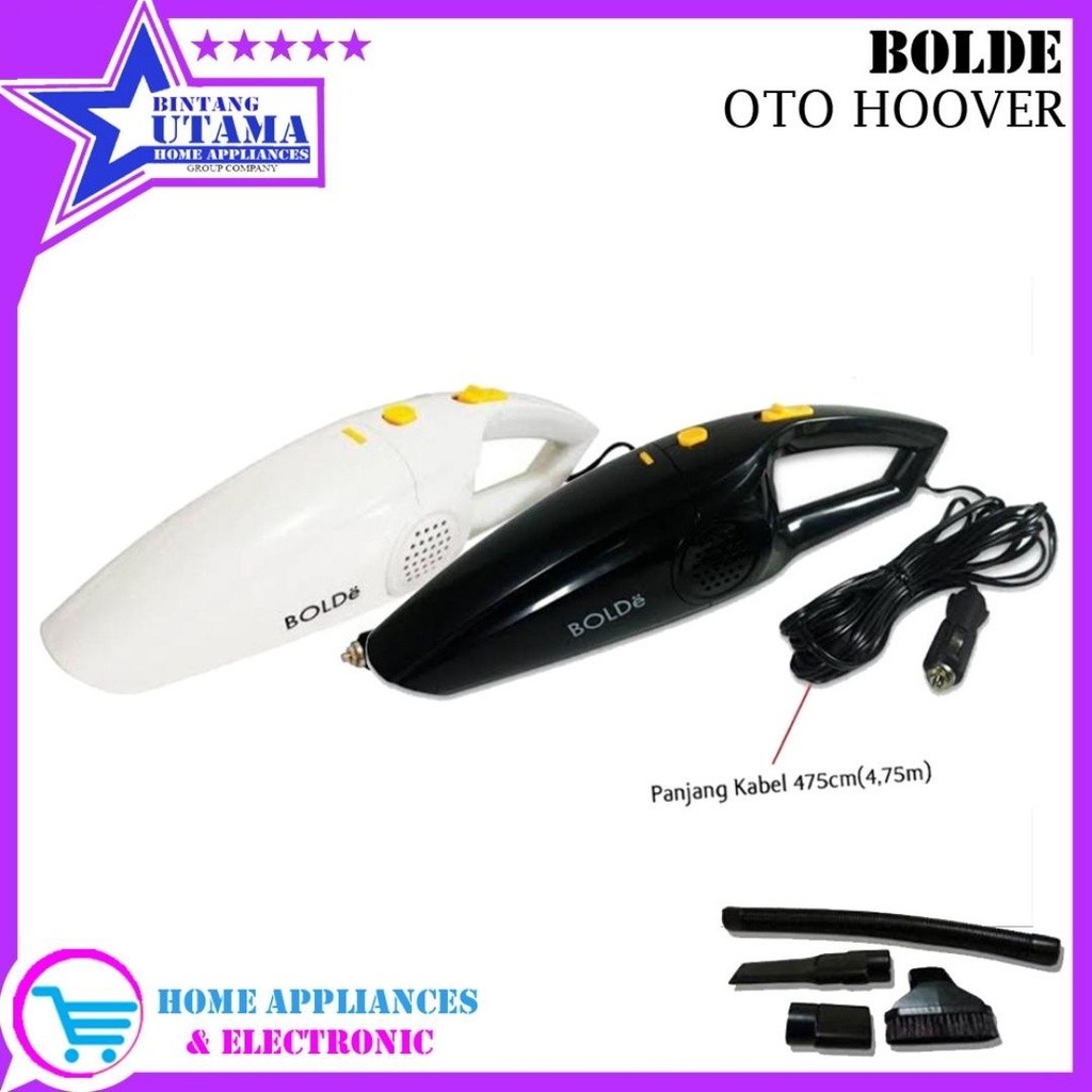Jual (COD) BOLDE OTO HOOVER Vacuum Cleaner Mobil sedotan Kuat Original