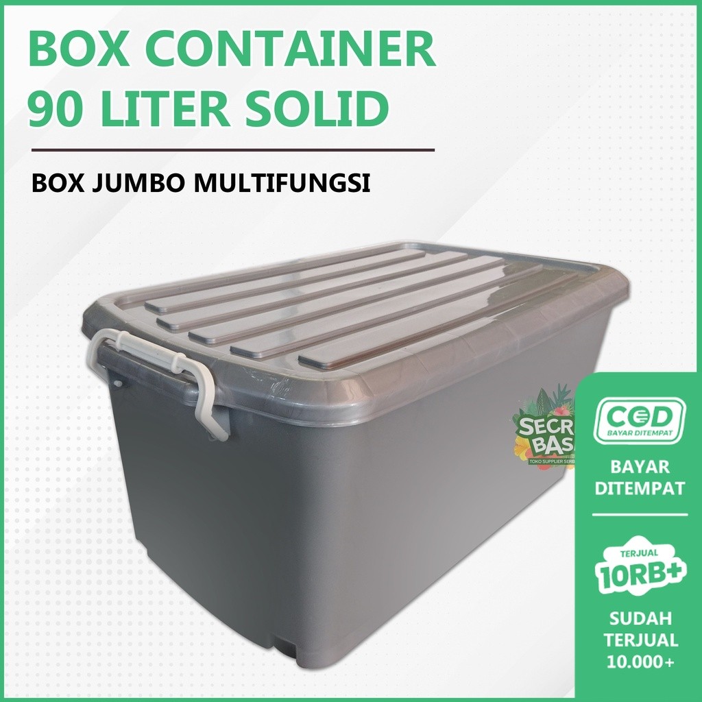 Jual PROMO! BOX CONTAINER 90 LITER + RODA - Box Serbaguna 90L | Shopee ...