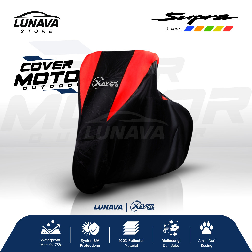 Jual LUNAVA Xavier Cover Motor Honda Supra Fit , X , Wave / Xavier ...