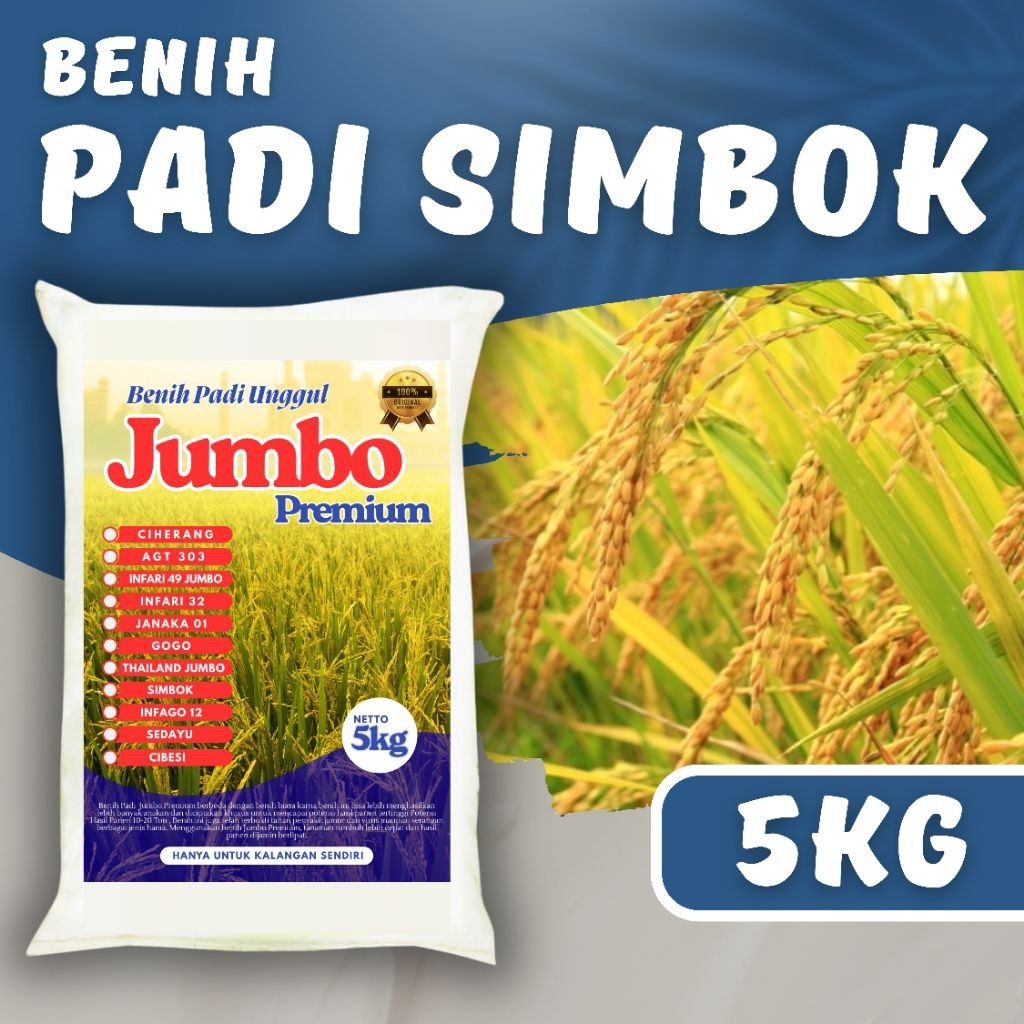Jual Bibit Padi Benih Padi SIMBOK Kemasan 5Kg Super Premium Si Mbok ...