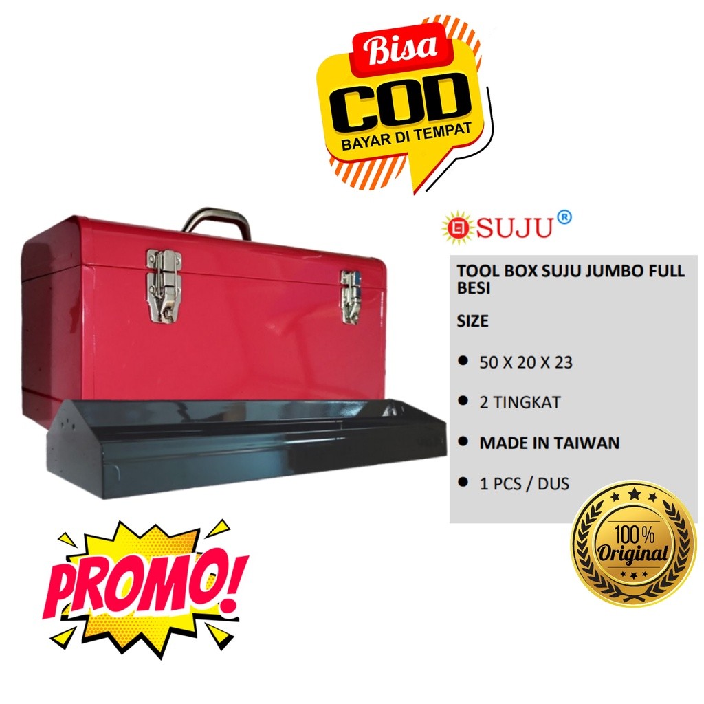 Jual SUJU Tool Box Full Besi TOOLBOX KIT KOTAK PENYIMPANAN PERKAKAS ...