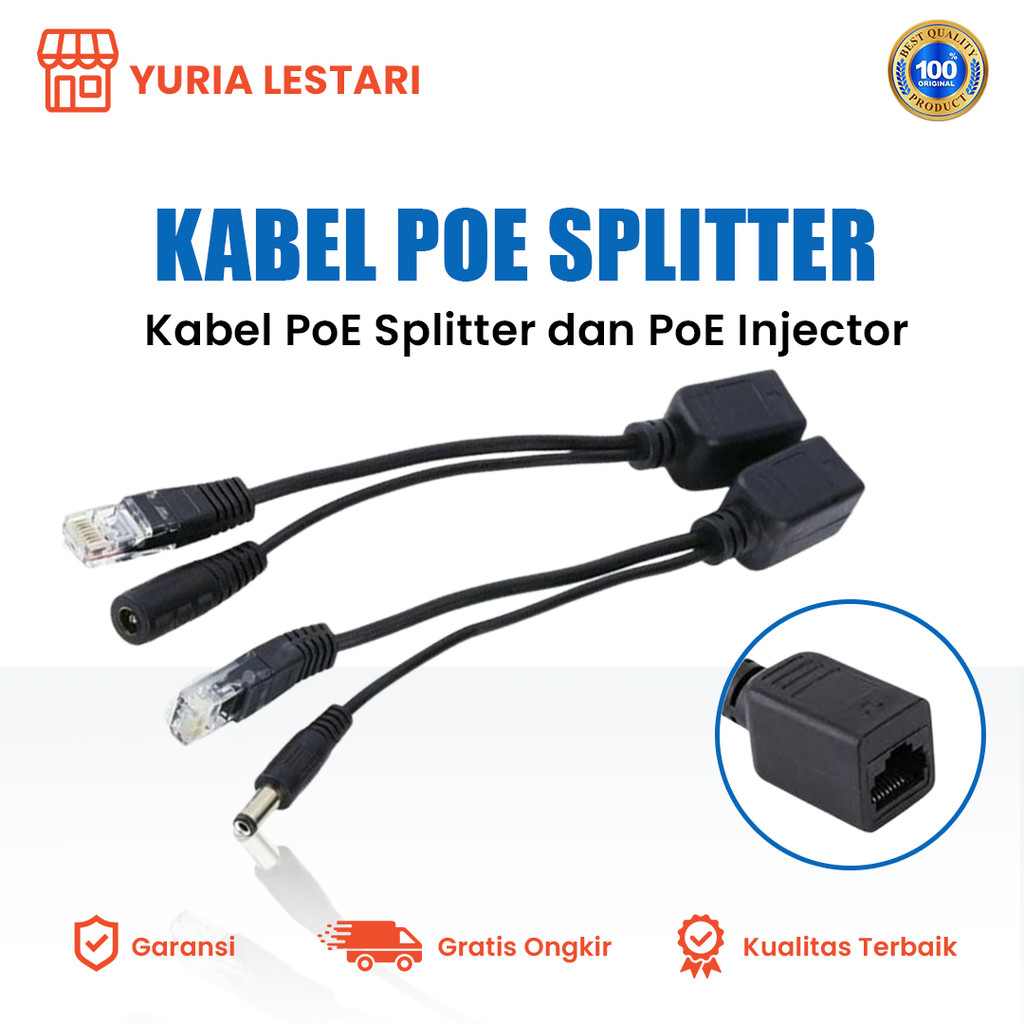 Jual KABEL POE INJECTOR & POE SPLITTER KABEL POE KABEL LAN COD | Shopee ...