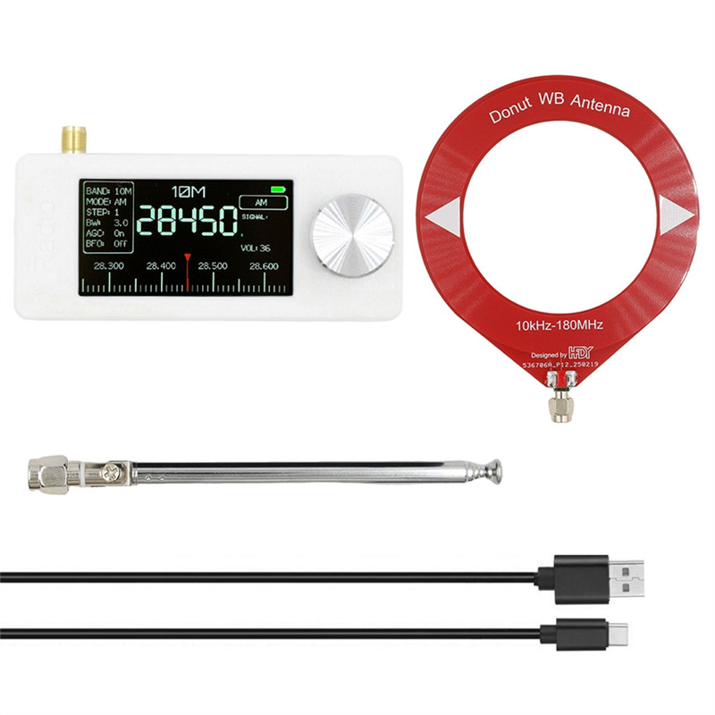 Mini radio de poche SI4732 LSB USB AM/FM avec antenne, récepteur toutes bandes, écran IPS 1,9