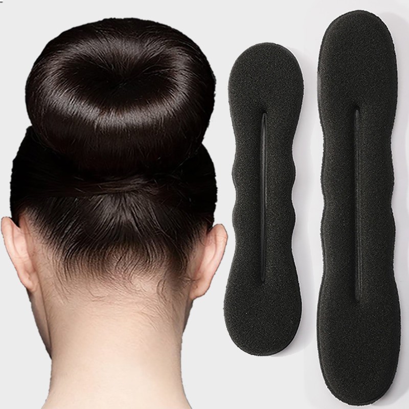 Jual Sponge Plastic Loop Curly Hair Maker Hair Scrunchie Headband Twist ...