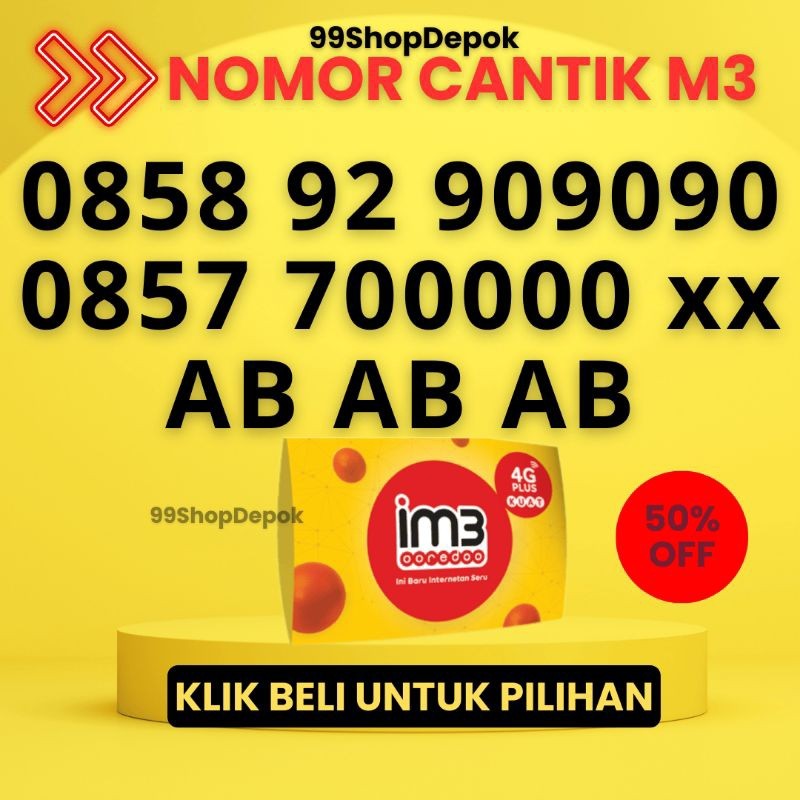 Jual Nomor Cantik Indosat ABABAB - Nomer Cantik Indosat ooredoo - Nomor ...