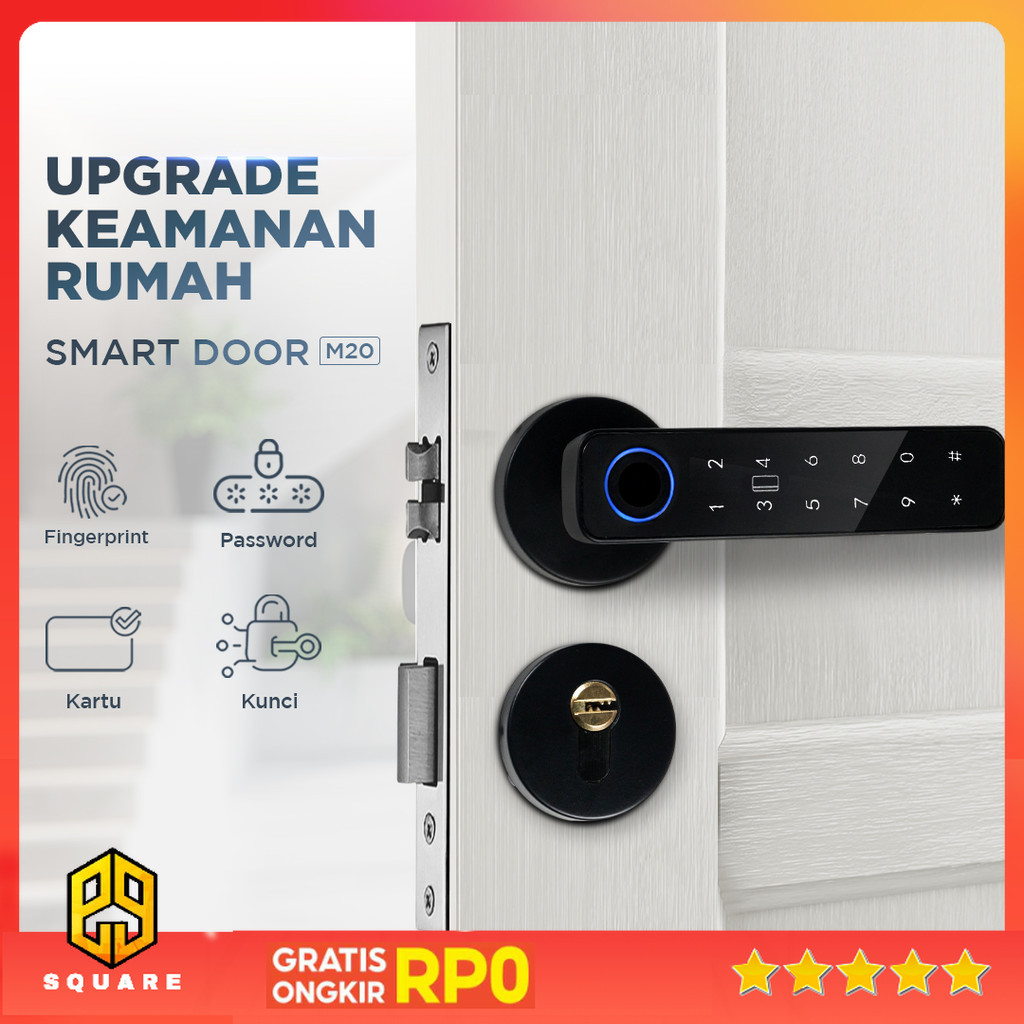 Foshan Smart Door Lock Fingerprint Password Key Card - M20 Original 99 Square