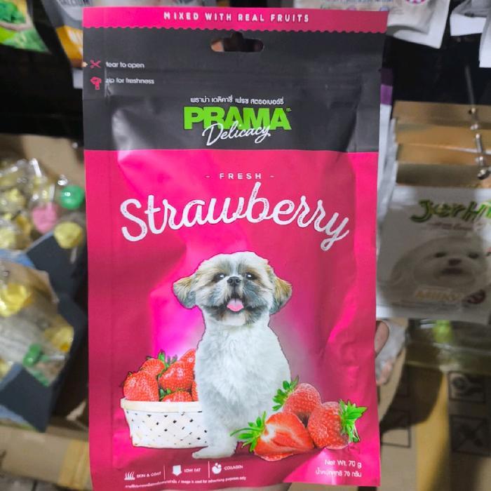Jual Prama Delicacy snack dog STRAWBERRY | Shopee Indonesia