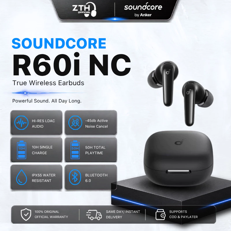 Anker Soundcore R60i NC R60iNC ANC TWS Noice Cancelling Earbuds P31i Ai translate LDAC HiRes - D1202
