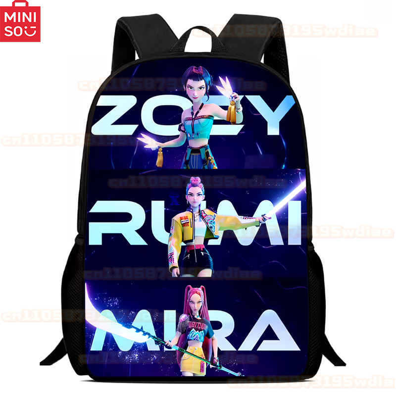 Jual Kpop Demon Hunter Backpacks Girls Anime Rumi Mira Zoey Rucksack ...