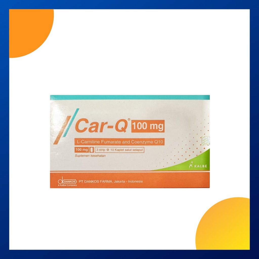 car-q 100 l-carnitine fumarate and coenzyme q10 / CARQ / CAR Q100 Suplemen Kesehatan Jantung Premium Quality CoQ10 L-Carnitine Fumarate 60 Capsules