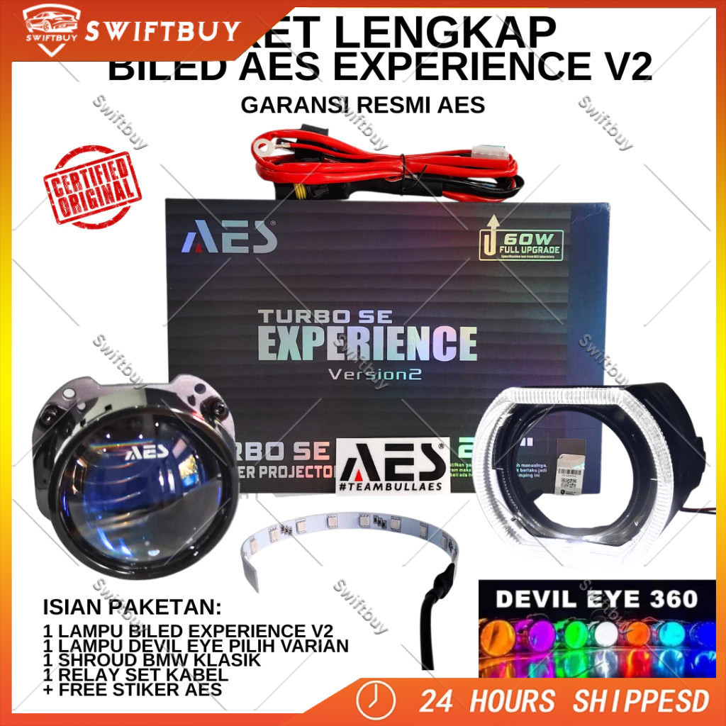 Jual BILED WST 2.5 INCH 3 INCH DC 12V 55W PROJECTOR LED BLUE LENS ...