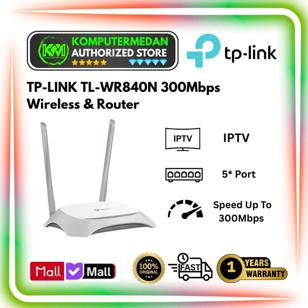 Jual TP-Link TL-WR840N / 840N | Router WiFi | 300Mbps | Router TP-Link ...