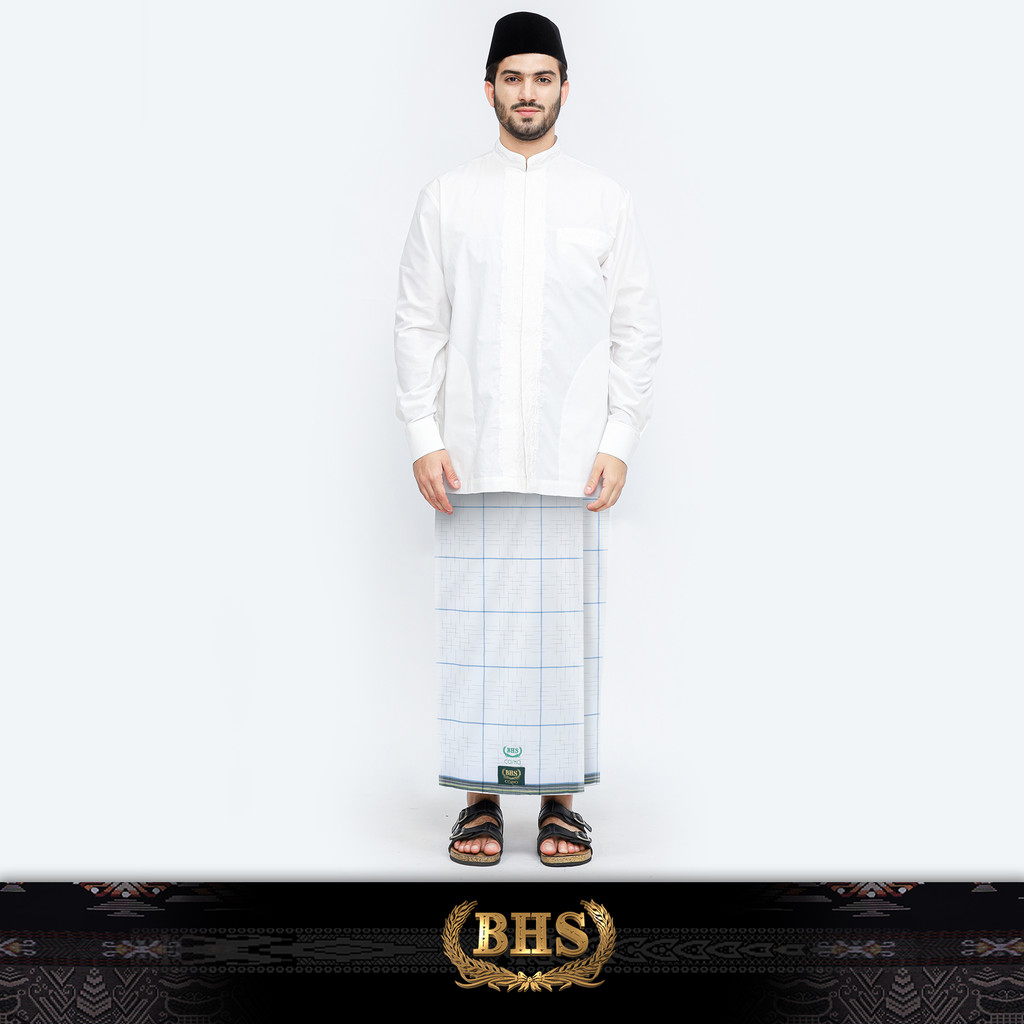 Jual Sarung BHS Cosmo Gold Motif K26 PRB SJ Putih | Shopee Indonesia