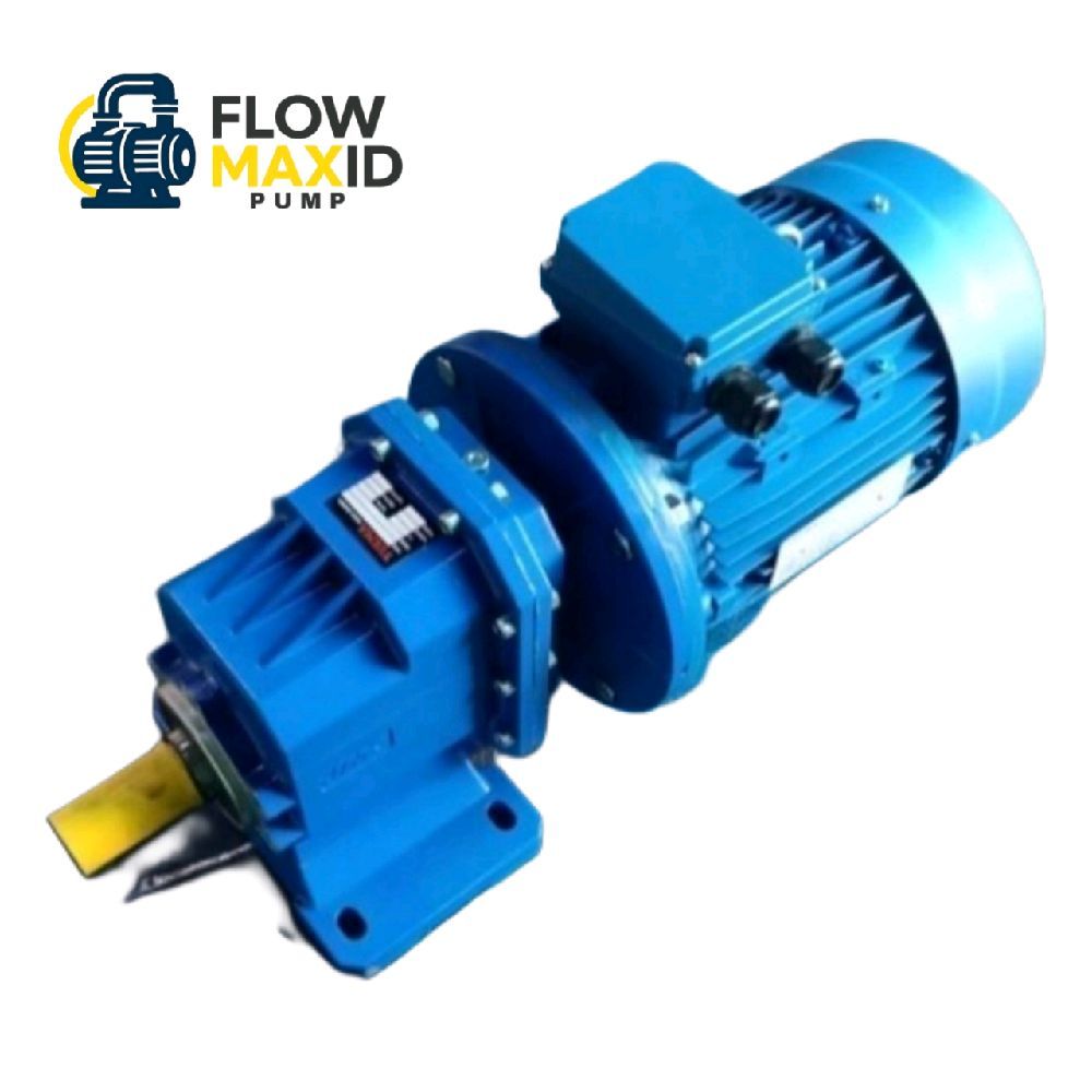 Jual HELICAL GEAR BOX CHCZ04 RASIO 25 + MOTOR 4KW 5.5HP 4POLE 3PHASE ...