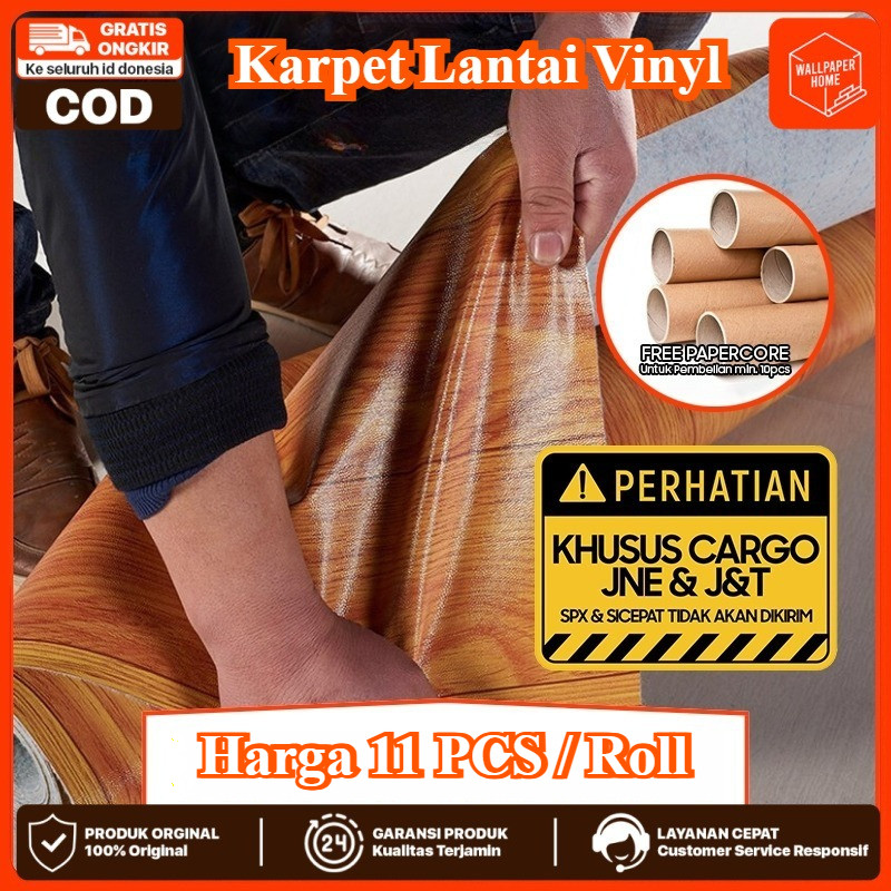 WALLPAPER HOME - (Beli 10 Gratis 1) Karpet Lantai Vinyl Gulungan Tebal 0.7 Mm