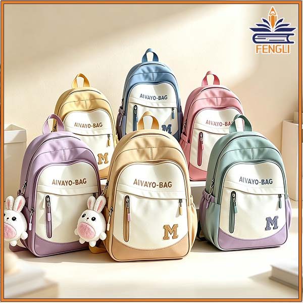 Jual FENGLI[Bawa Boneka]Ransel Tas Sekolah Warna Tabrak Dopamine Inport ...