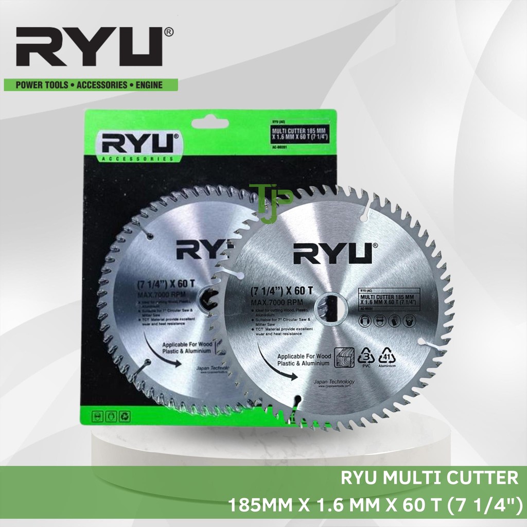 Jual RYU Mata Gerinda Potong Kayu Multi Cutter 185MMx1.6MMx60T(7 1/4 ...