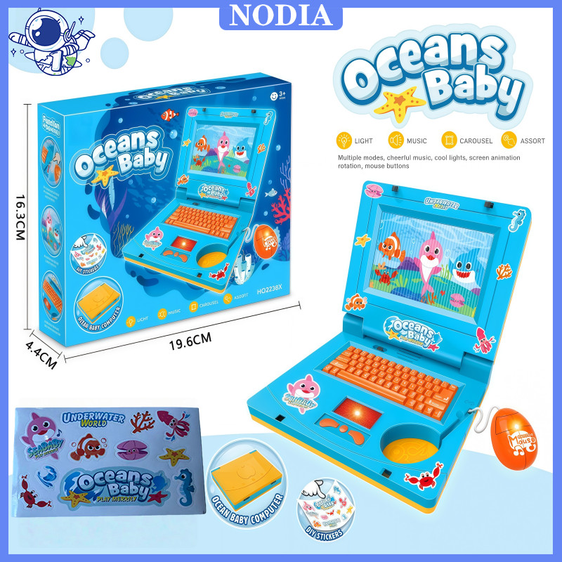 Jual Nodia Toys Mainan Laptop Anak Mini laptop karakter Mainan Edukasi ...