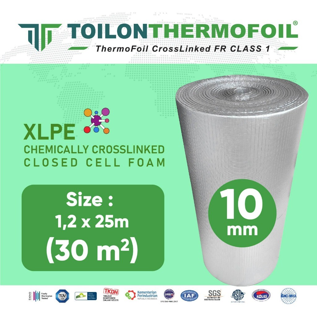 Jual TOILON THERMOTECH THERMOFOIL Aluminium Foil Atap Foam Tebal 10mm ...