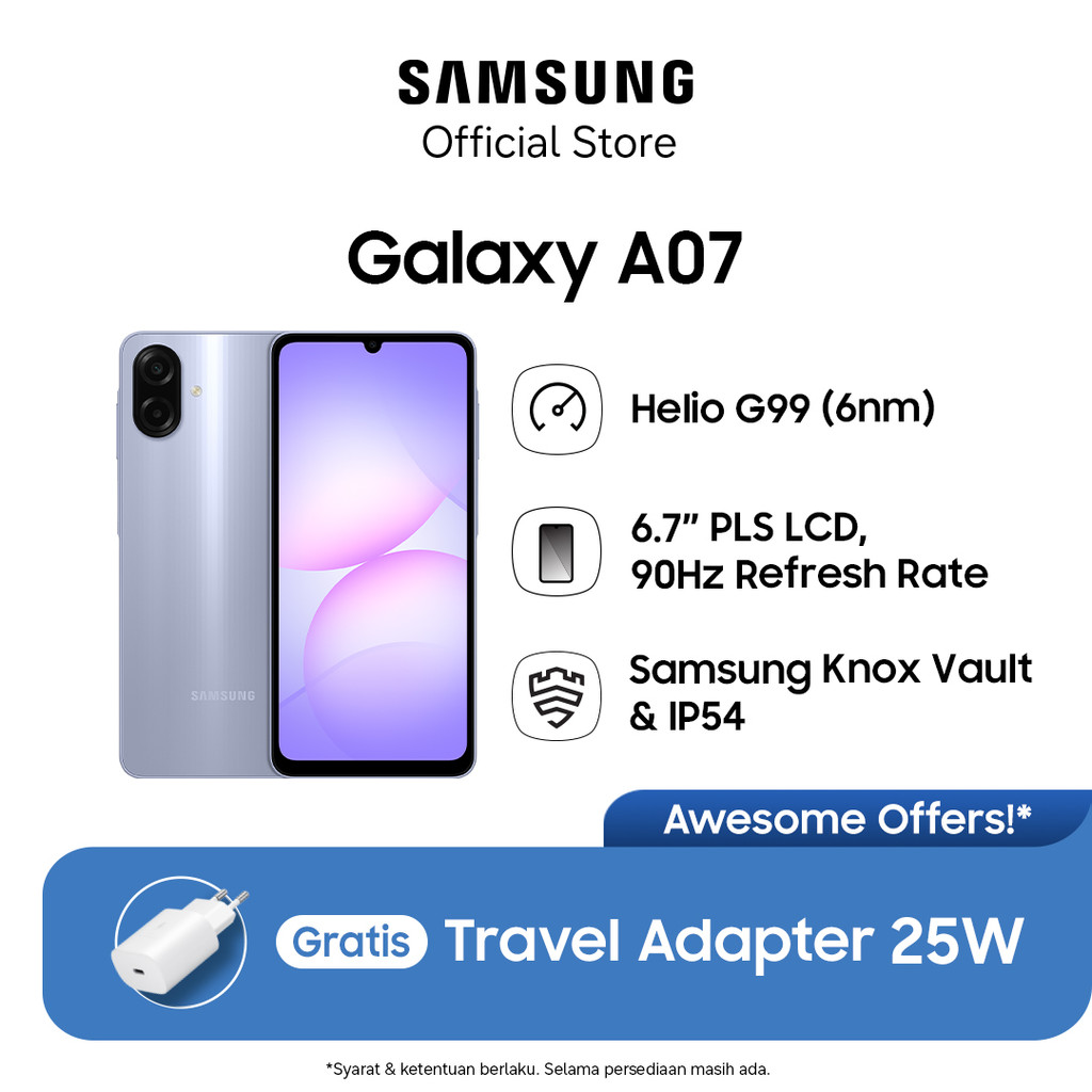 Samsung Galaxy A07 4/128GB - Light Violet
