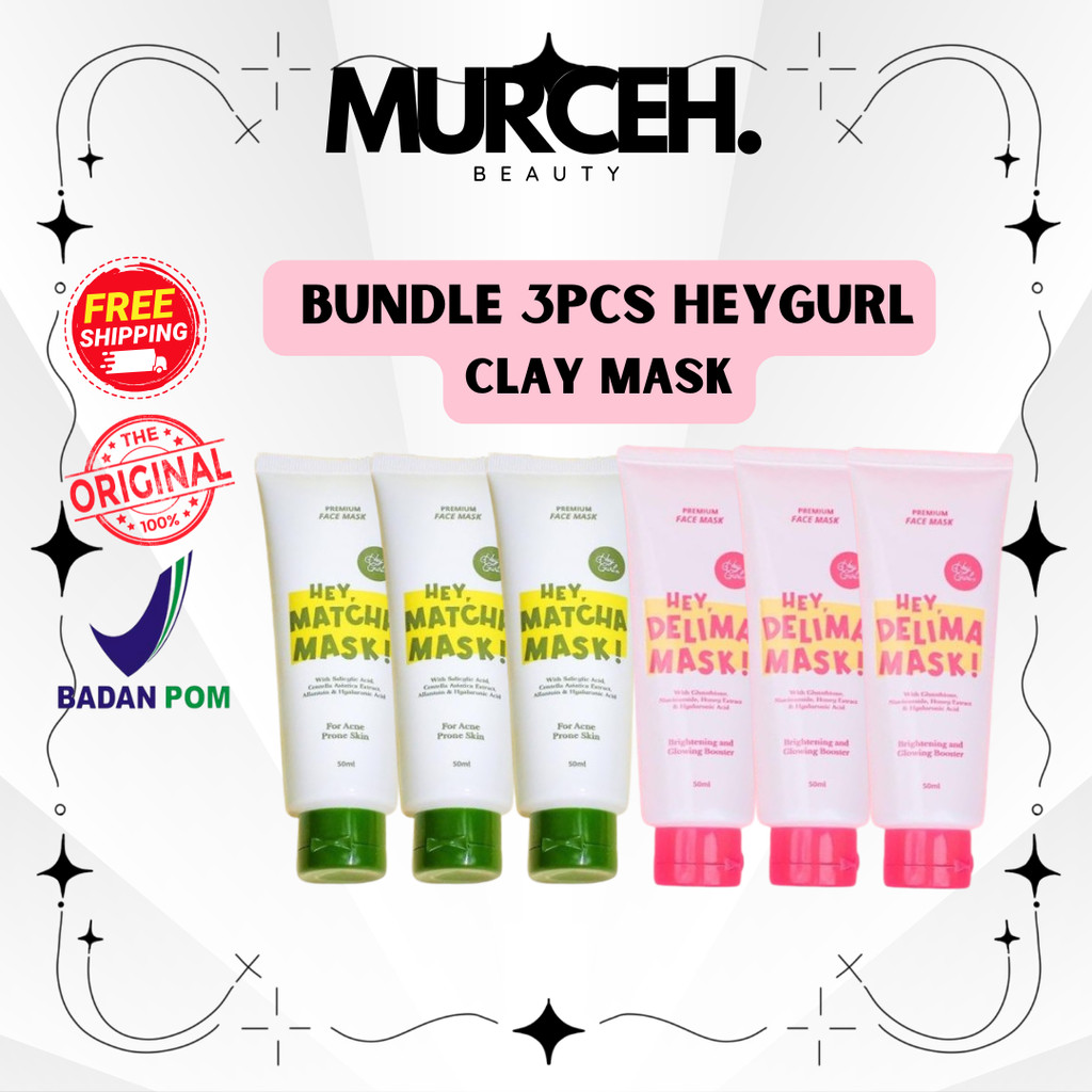 Jual [MURCEH][ISI 3PCS] BUNDLE HEYGURL MASK DELIMA MATCHA PREMIUM FACE ...