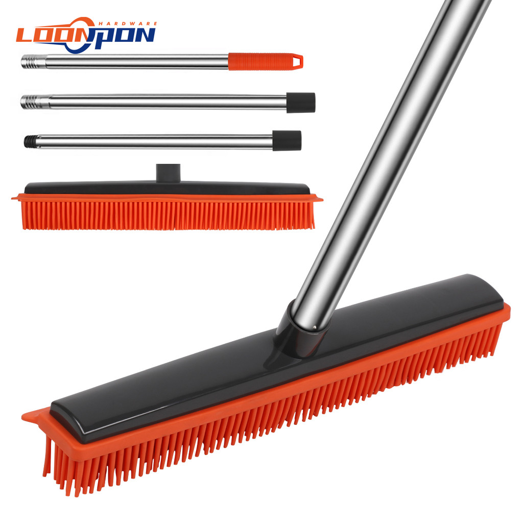 Jual Push Silicone Broom Rubber Scrat Free Bristles Pet Hair Removal
