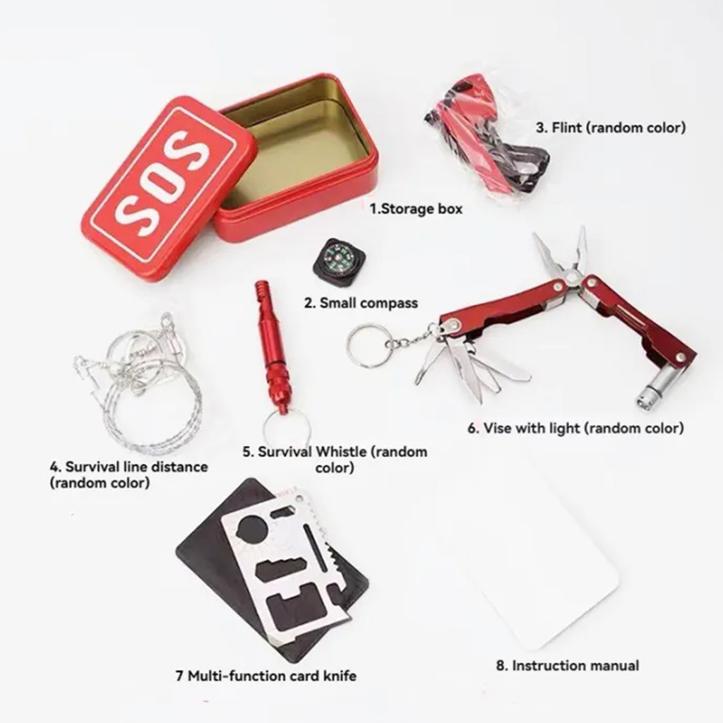 Jual COD/Dikirim Dari Lokal SOS Survival Kit Emergency Tools Camping ...