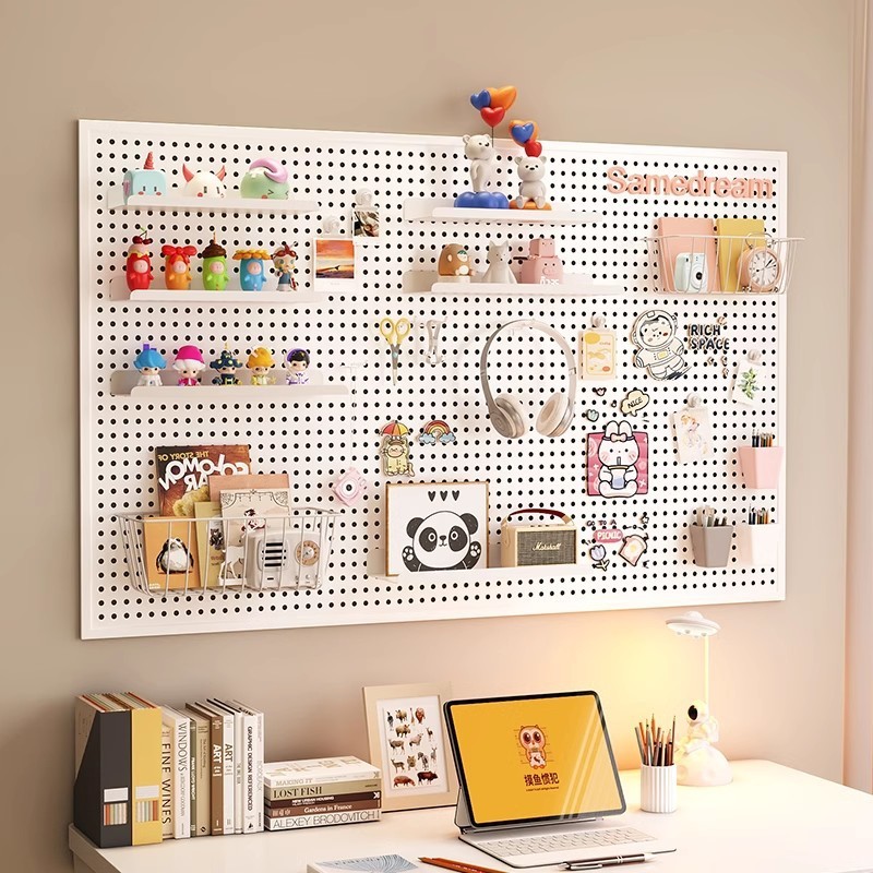 Jual Diy Pegboard Wall Organizer Panel Shelves For tool house,Gamer ...