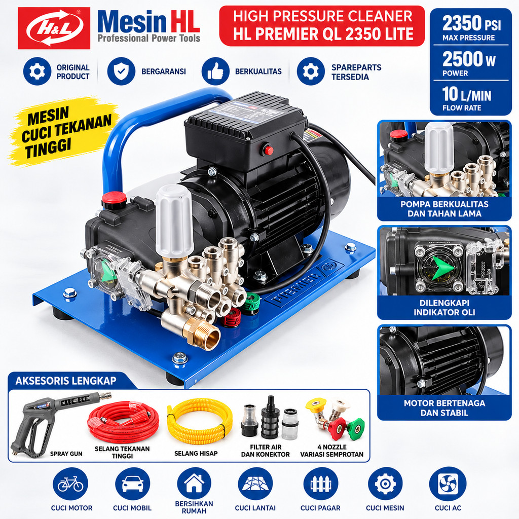 Jual HL Mesin Cuci Steam / Jet Cleaner Premier QL 2350 LITE / High ...