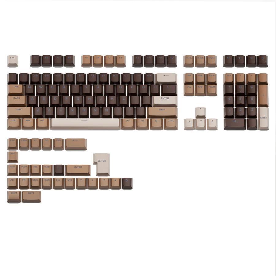 Jual XVX Mocha Mousse Keycaps OEM Profile Double Shot Shine Through PBT ...