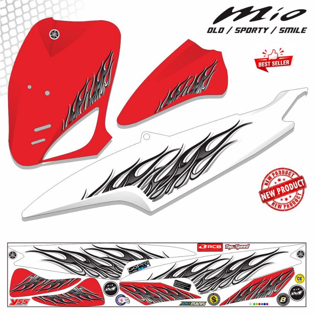 Jual STIKER MIO OLD STRIPING MIO SMILE POLET STIKER MOTIF MIO STIKER ...