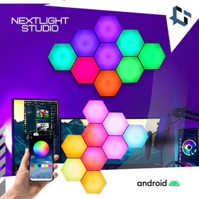 Nextlight Led Gaming Hexagone Room Lampu Kamar Gaming Hexagonal Rgb