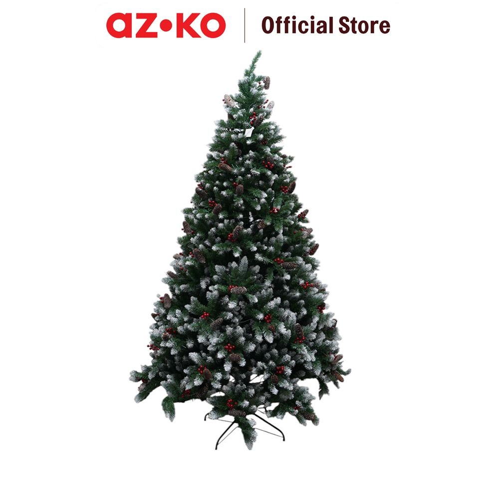 Jual AZKO Noelle 225 cm Pohon Natal Christmas Prelit Cone Berry - Hijau ...