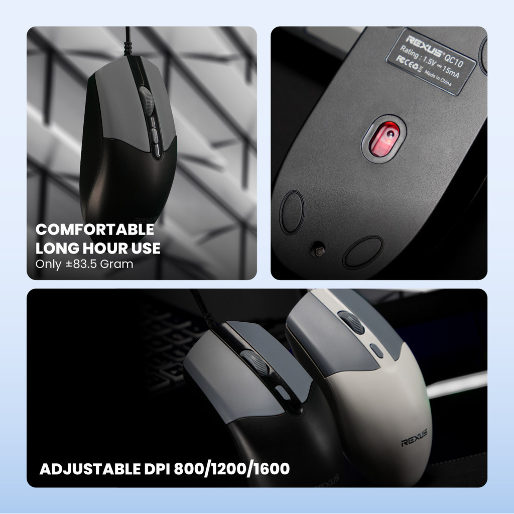 Rexus Mouse Wired Office QC10 (2)