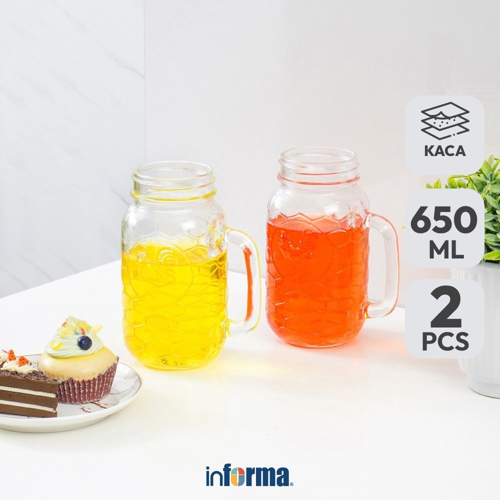 Jual Informa Appetite Gelas Kaca Chic 650 ml Set 2 Pcs Transparan Cup ...