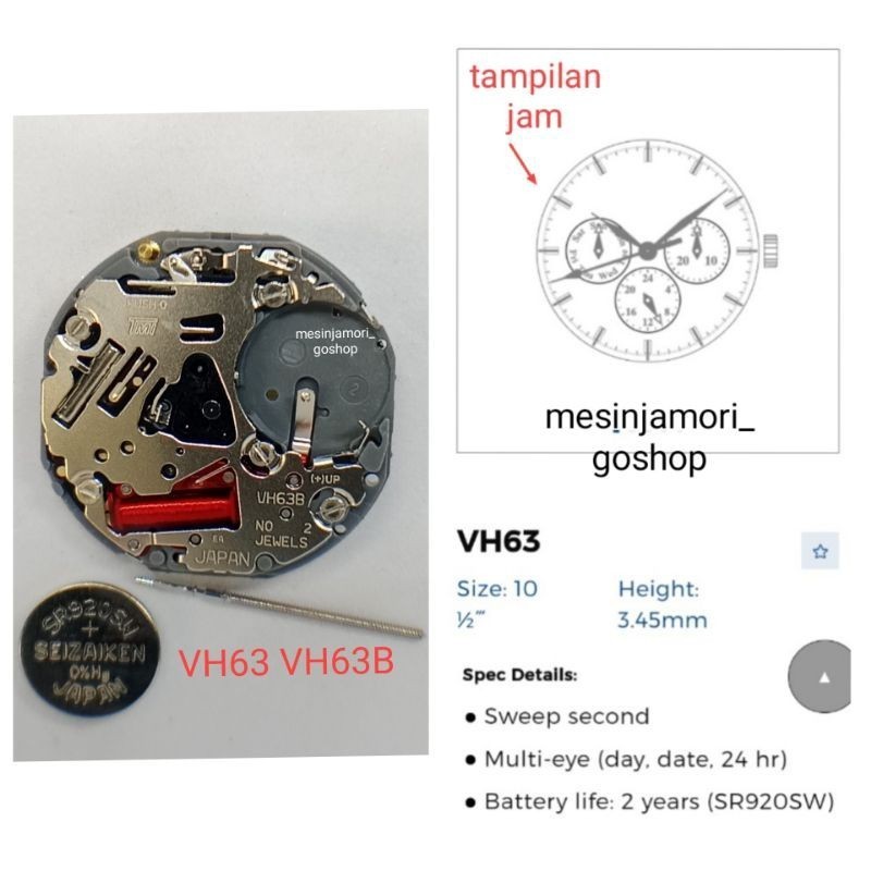 Jual mesin VH63 VH63B VH67 VH67B ic VH japan original | Shopee Indonesia