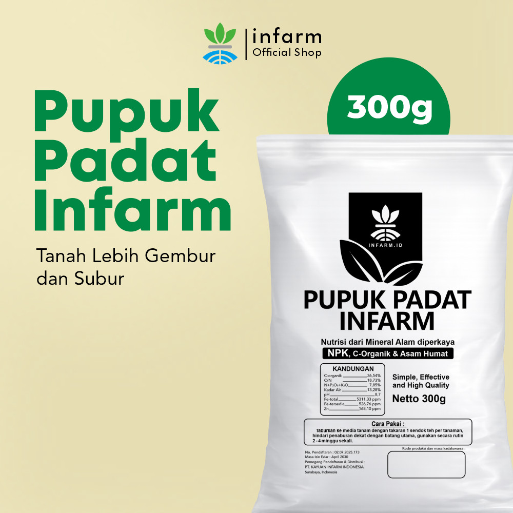 INFARM - Pupuk Padat Infarm 300 gram, Pupuk Penyubur Tanah dan Nutrisi Pertumbuhan Tanaman