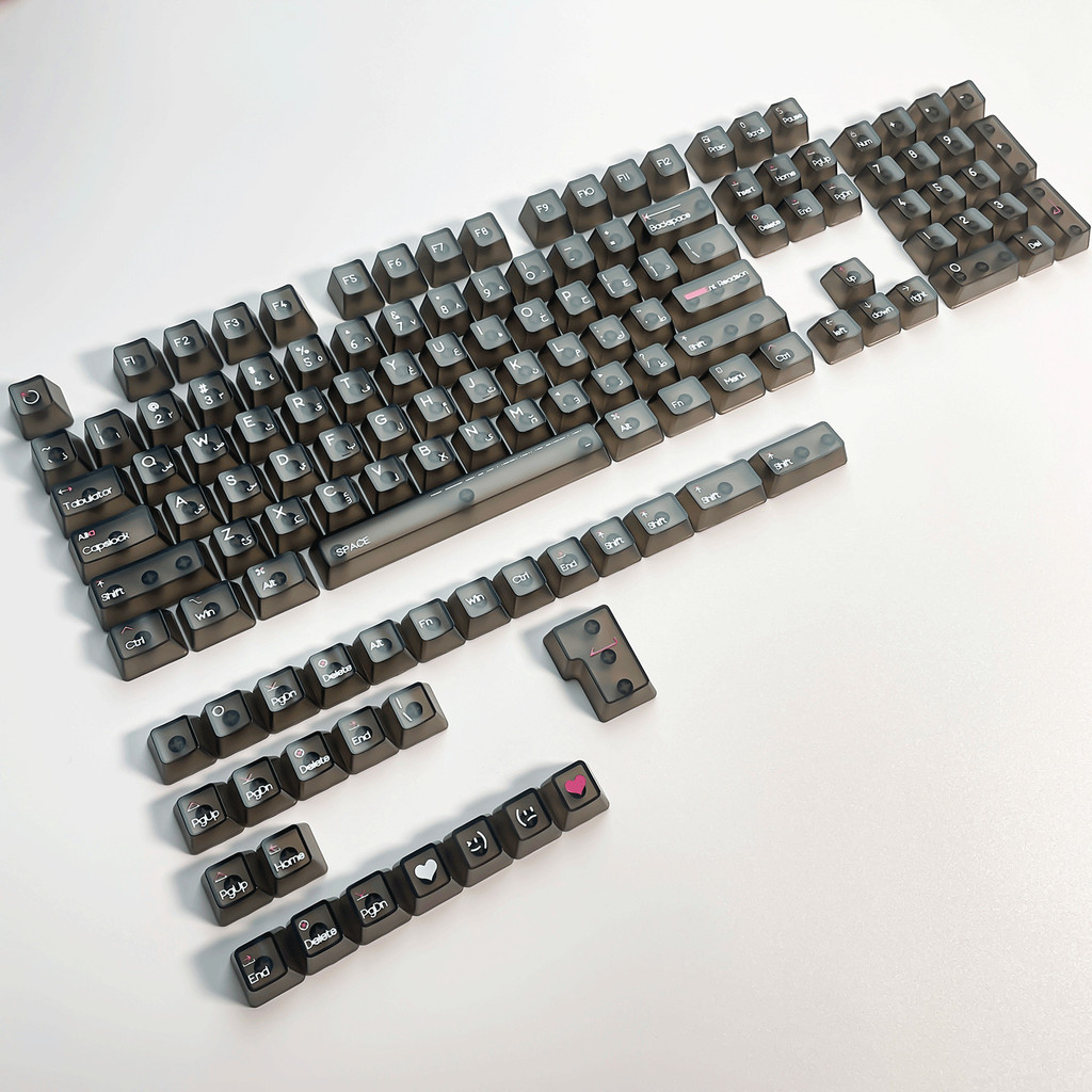 Jual 132 Keys Arabic Keycaps Fog Transparent PC Material OEM Height UV ...