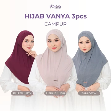 Hijab KALISHA X MIMA Paket Hemat Vanya Instan Bergo Muslim Wanita Rayon Spandex