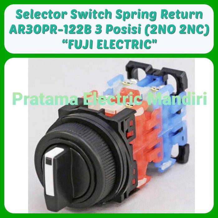 Jual FUJI Selector Switch Spring Return AR30PR-122B 3 Posisi 2NO 2NC ...